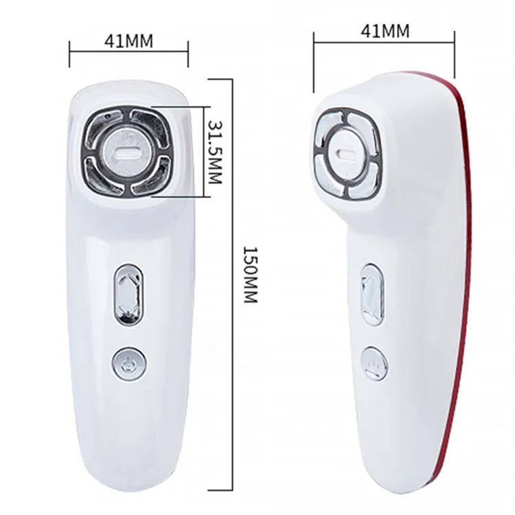 MO-1 Mini Pro Radio Frequency Beauty Device Ultrasonic Facial Massager Beauty Instrument - Black+White / US Plug