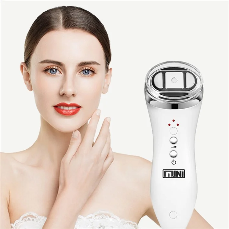 M0-1 Facial Spatula Mini RF Ultrasonic Face Massager Portable Facial Beauty Device - EU Plug