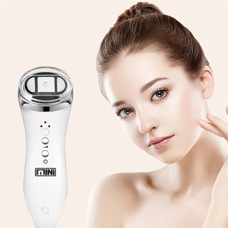 M0-1 Facial Spatula Mini RF Ultrasonic Face Massager Portable Facial Beauty Device - EU Plug