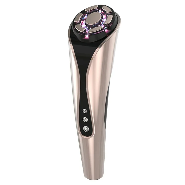 YH-RFS Radio Frequency Skin Tightening Device Facial Massage Light Therapy Wrinkle Removal Multifunctional Tool - Rose Gold / EU Plug