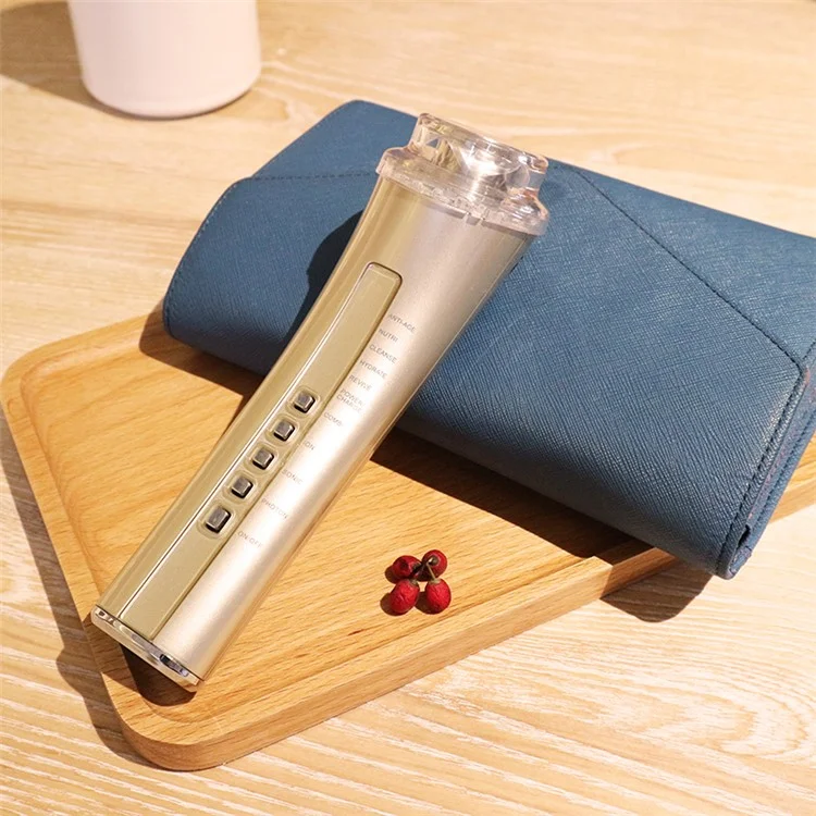 CM-5-2D Radio Frequency Facial Machine Multifunctional Skin Tightening Rejuvenation Skin Care Device LED Light Therapy - Gold