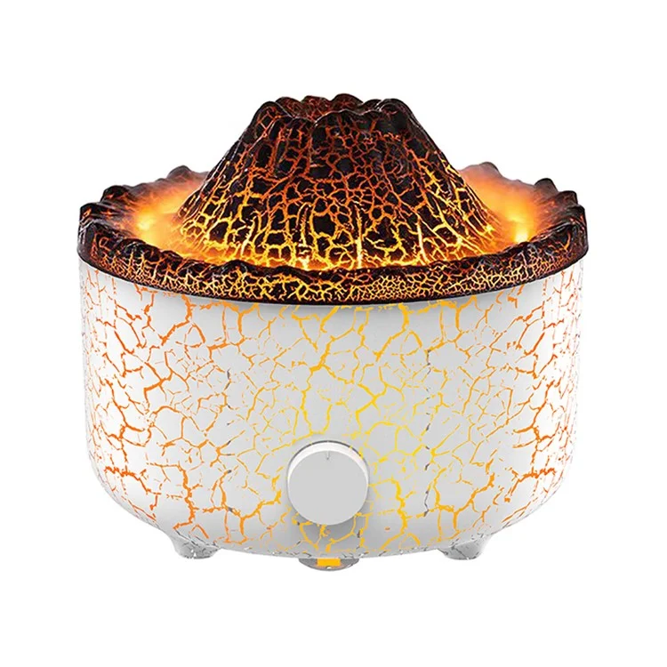 V21B Pro Lava Volcano Shape Aromatherapy Diffuser Humidifier Two Colors Fog Make Mist Sprayer with Remote Control - US Plug