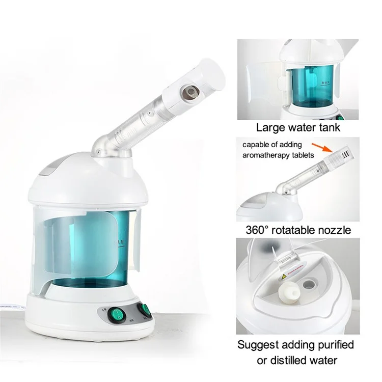 K.SKIN KD2328 Vaporizador de Cara con Tecnología Nano-ión, Humidificador Facial con Función Aromática - Enchufe UE