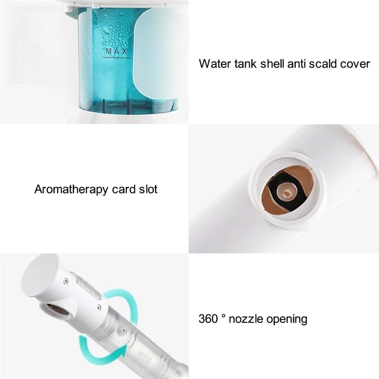 K.SKIN KD2328 Vaporizador de Cara con Tecnología Nano-ión, Humidificador Facial con Función Aromática - Enchufe UE
