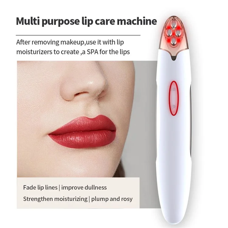 SM-2301 Micro Current Eye Lip Massager Dark Circles Wrinkle Lip Lines Remover Beauty Tool - White