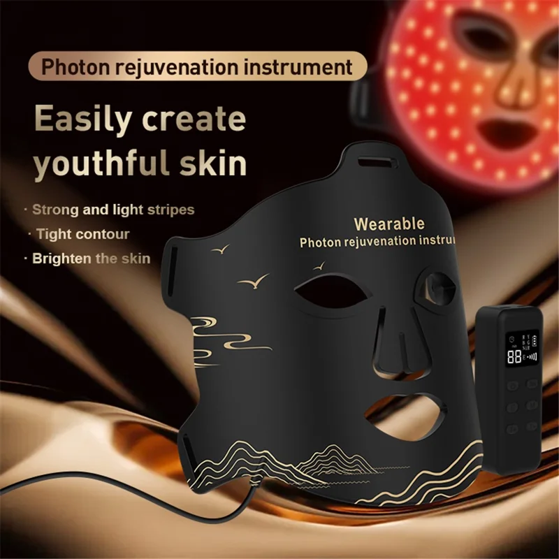 SM-2303 280Pcs LED-Farblichter Phototherapie-Maske Facial Beauty Device Ultra-Long Life Photon Rejuvenation Instrument
