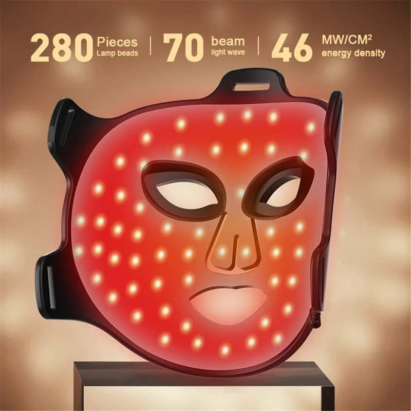 SM-2303 280Pcs LED-Farblichter Phototherapie-Maske Facial Beauty Device Ultra-Long Life Photon Rejuvenation Instrument