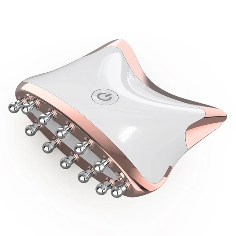 Masajeador de cuello SM-2102 EMS portátil eléctrico para el dolor de cuello, hombros y todo el cuerpo - Oro rosa