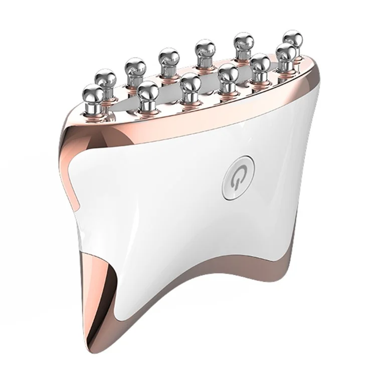Masajeador de cuello SM-2102 EMS portátil eléctrico para el dolor de cuello, hombros y todo el cuerpo - Oro rosa