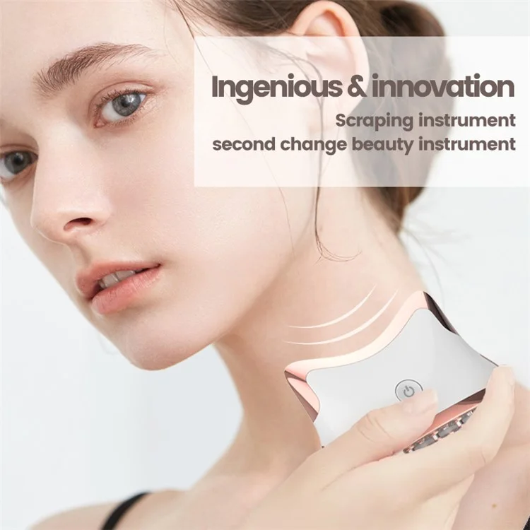 Masajeador de cuello SM-2102 EMS portátil eléctrico para el dolor de cuello, hombros y todo el cuerpo - Oro rosa