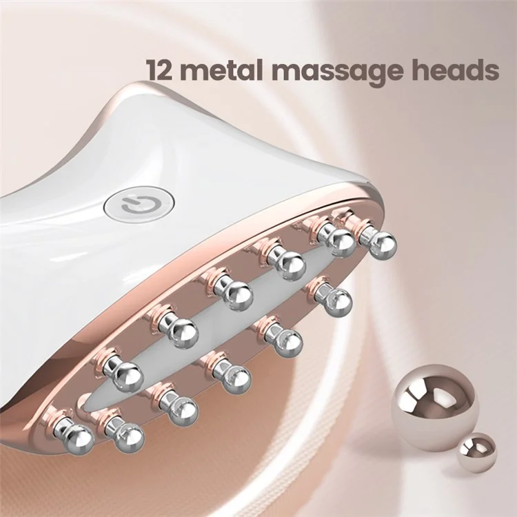 Masajeador de cuello SM-2102 EMS portátil eléctrico para el dolor de cuello, hombros y todo el cuerpo - Oro rosa