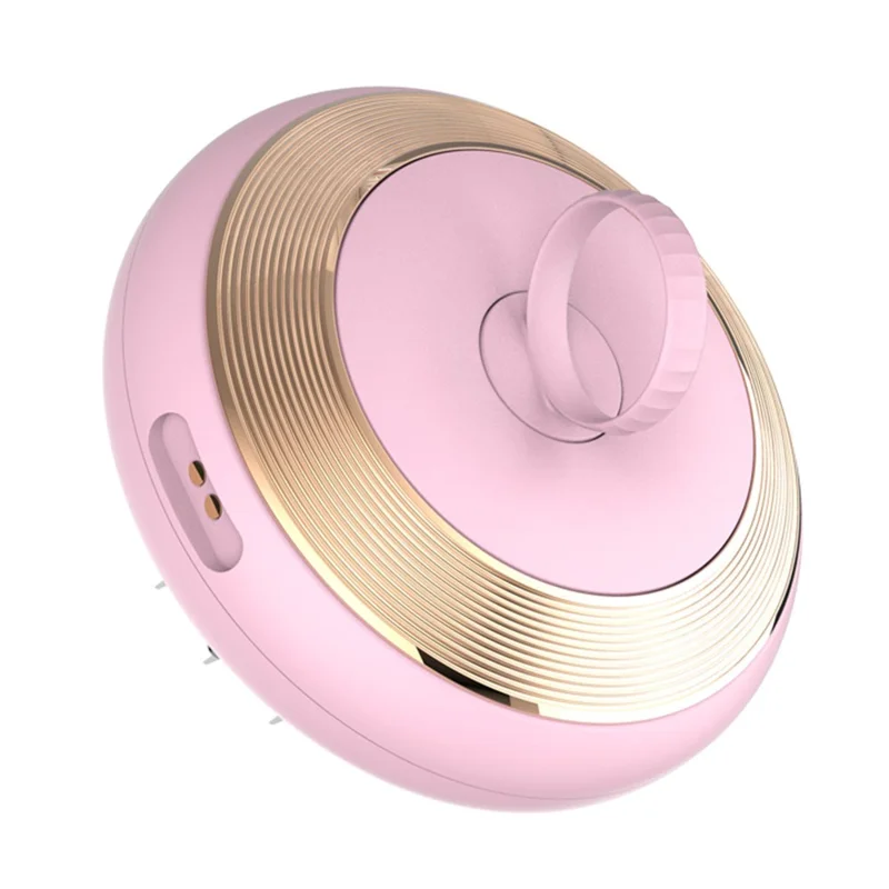 SM-2005 EMS Red Light Therapy Comb Root Comb for Medicine Scalp Head Fluid Comb Hair Treatment Massager Brush Hair Growth - Pink+Gold