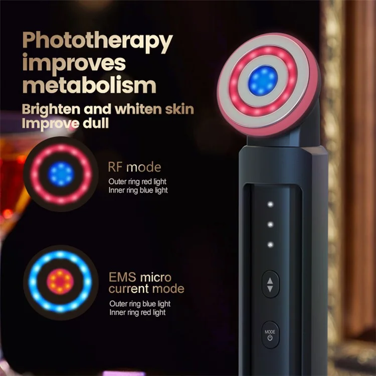 SM-2101 Masajeador facial de radiofrecuencia Máquina de tonificación y endurecimiento de la piel Herramienta de cuidado de la piel para el hogar - Blanco 