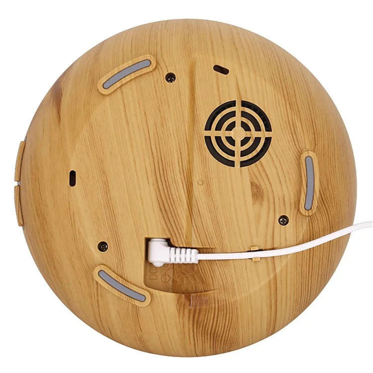 500ml Wood Grain Hollow Mist Humidifier Remote Control Essential Oil Diffuser for Home Office (No CE Certificate) - Brown / AU Plug