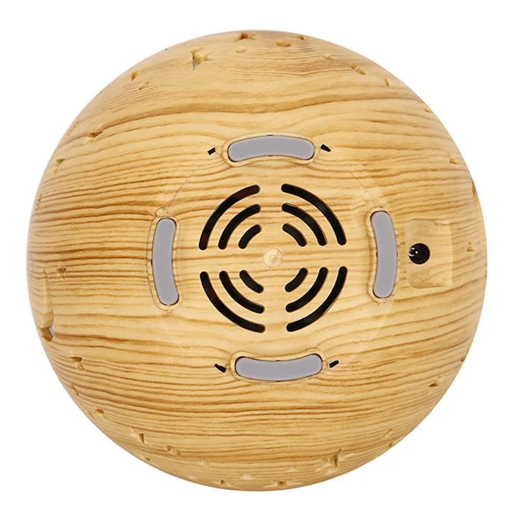 160 ml Humidificateur à Grains de Bois Ciel Creux Creux Humidificateur Colorful Light Essential Huile Aroma Diffuseur (pas de Certificat Ce) - Noir / Bouche Britannique
