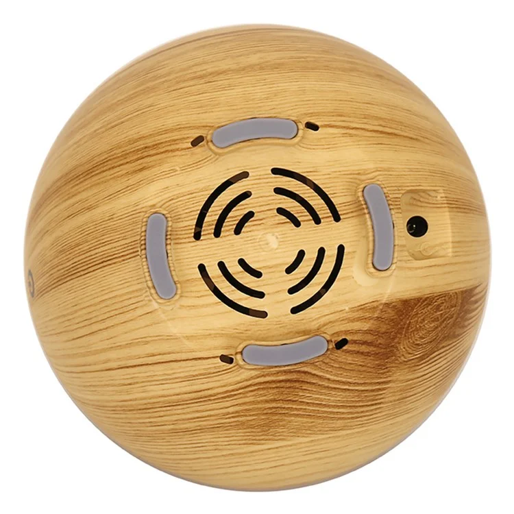 160ml Fine Mist Humidifier Wood Grain Hollow Essential Oil Diffuser with Colorful Light (No CE Certificate) - Brown / US Plug