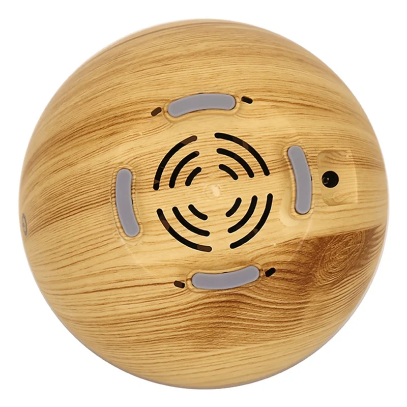 160ml Fine Mist Humidifier Wood Grain Hollow Essential Oil Diffuser with Colorful Light (No CE Certificate) - Brown / UK Plug