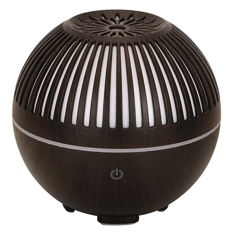 Umidificatore a Nebbia Fine da 160ml Diffusore di Oli Essenziali con Illuminazione Colorata (Senza Certificato CE) - Nero / Spina USA
