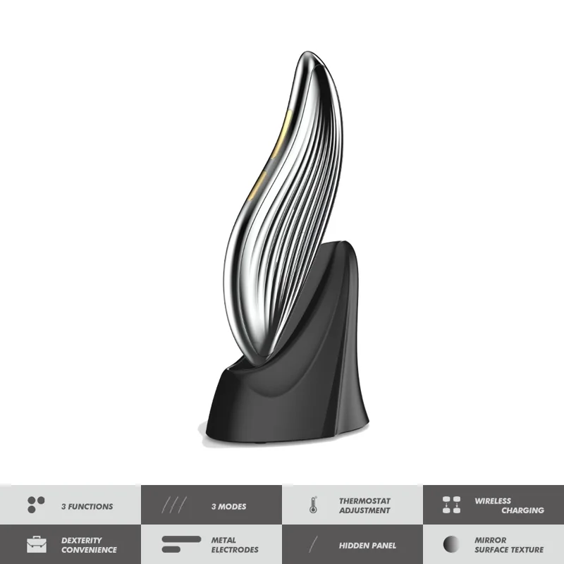 HQ-B014 Micro-Current Beauty Instrument Portable Multi-Function Facial Massager with 3 Modes (No CE)