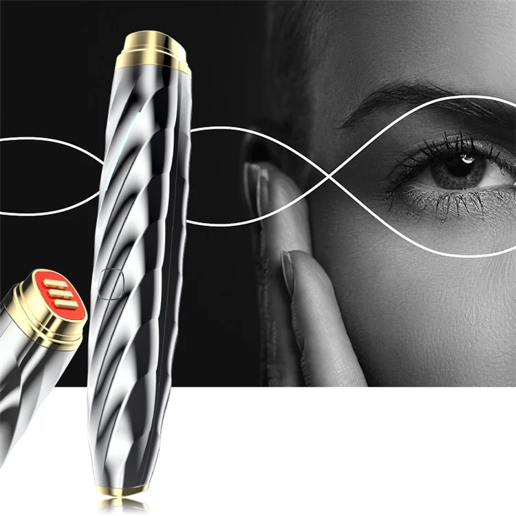 HQ-B01 RF Eye Beauty Instrument Metal Eye Massager with Nano Red Light, Slow Frequency Vibration