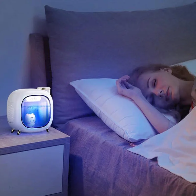 A330 400ml Cute Air Humidifier Essential Oil Aroma Diffuser Mist Maker Frog Sprayer with Light (Cable Powered) - Pink