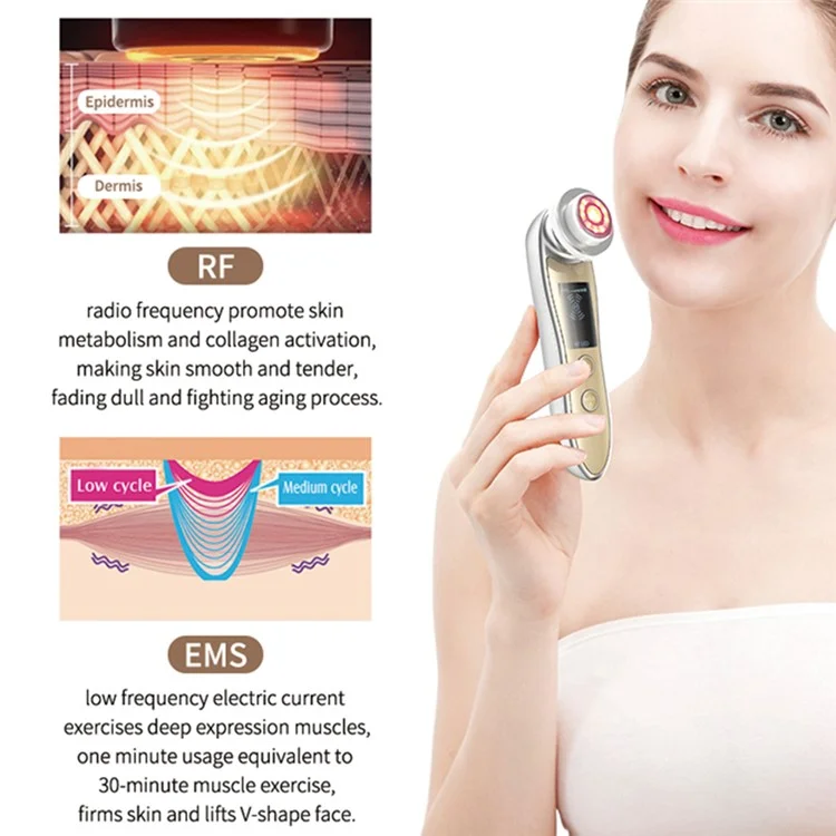 ZL-S1889 Instrumento de belleza de Radiofrecuencia y EMS para cuidado facial con 5 modos 