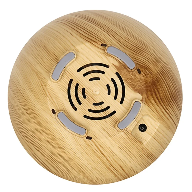 160ml Wood Grain Hollow Humidifier Auto Power-Off Colorful Light Mist Humidifier (No CE Certificate) - Brown / EU Plug