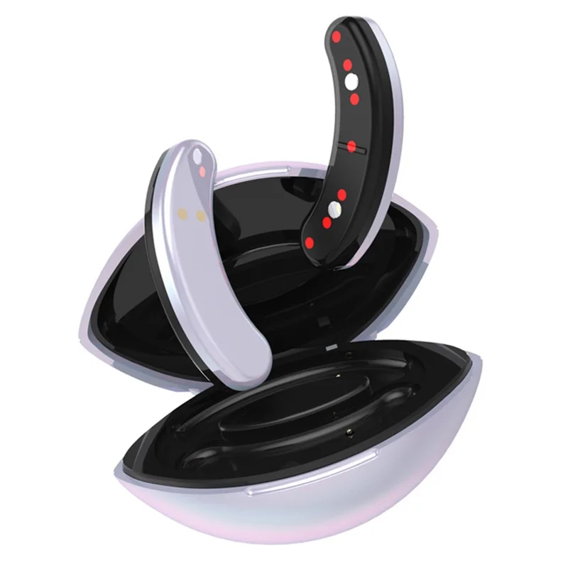 DY01 Dispositivo per la terapia termica per la cura degli occhi Anti Aging Dark Circle EMS Micro Current Eye Massager - Bianco