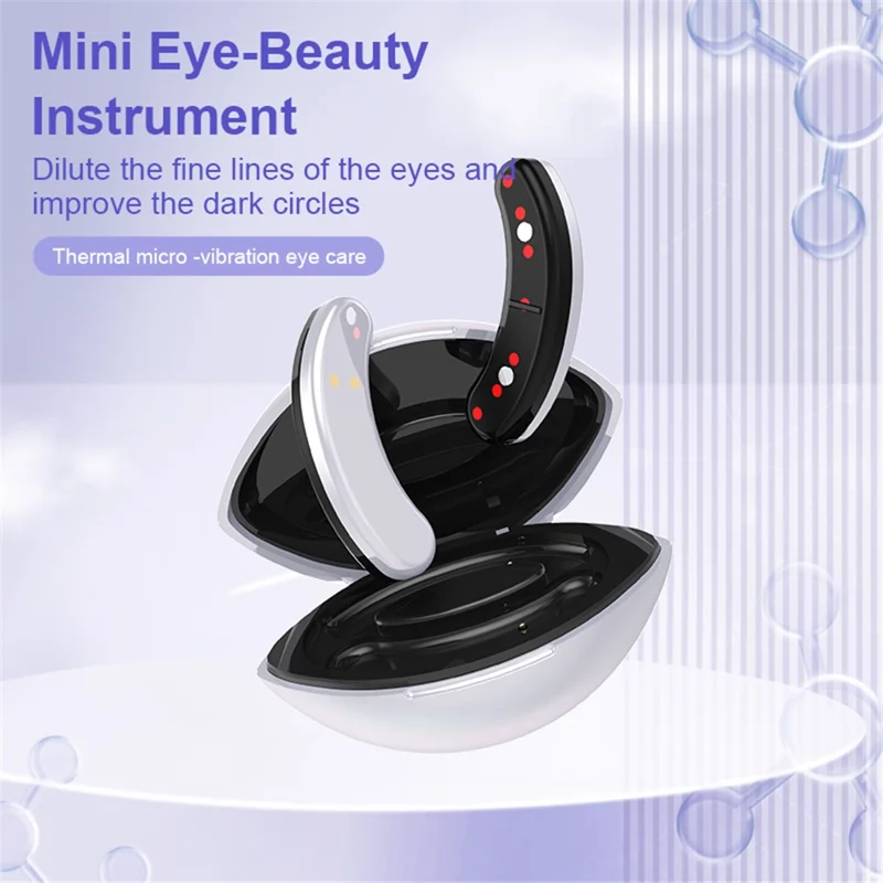 DY01 Dispositivo per la terapia termica per la cura degli occhi Anti Aging Dark Circle EMS Micro Current Eye Massager - Bianco