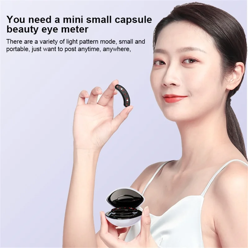 DY01 Dispositivo per la terapia termica per la cura degli occhi Anti Aging Dark Circle EMS Micro Current Eye Massager - Bianco