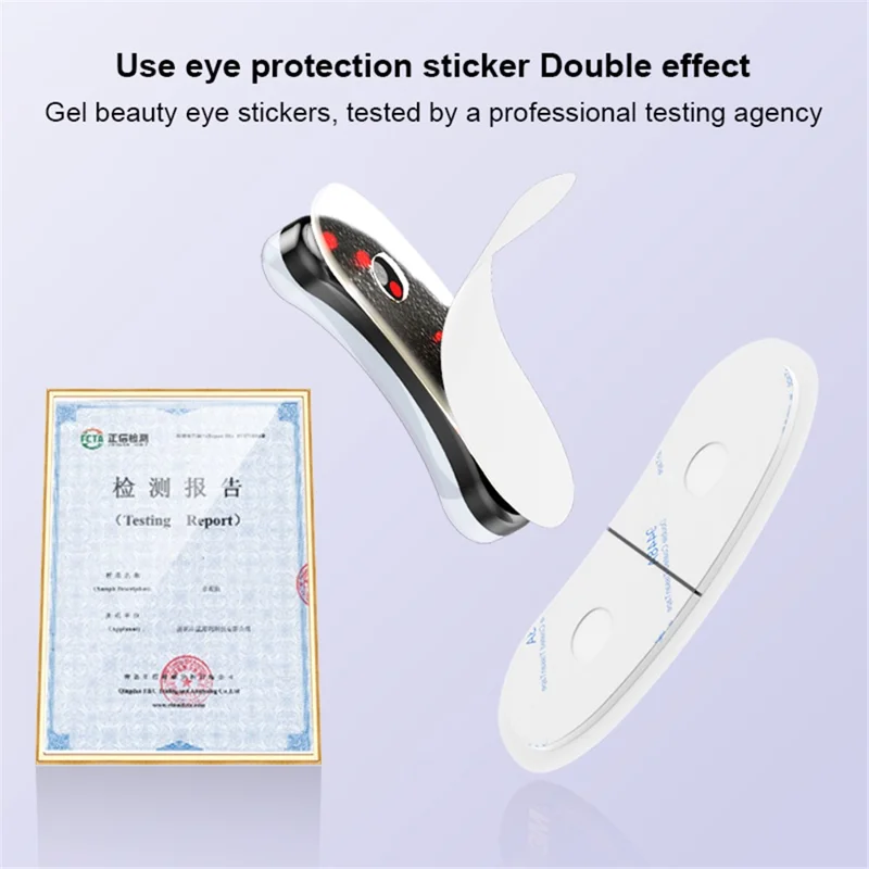 DY01 Dispositivo per la terapia termica per la cura degli occhi Anti Aging Dark Circle EMS Micro Current Eye Massager - Bianco