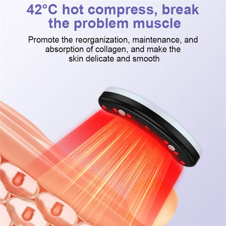 DY01 Heating Therapy Mini Eye Care Device Anti Aging Dark Circle EMS Micro Current Eye Massager - Red