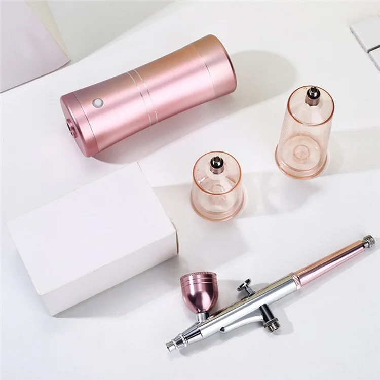 Máquina de facial de oxígeno profesional Portátil Rociador de agua de oxígeno Hidratación facial Inyección de oxígeno Aerógrafo - Rosa