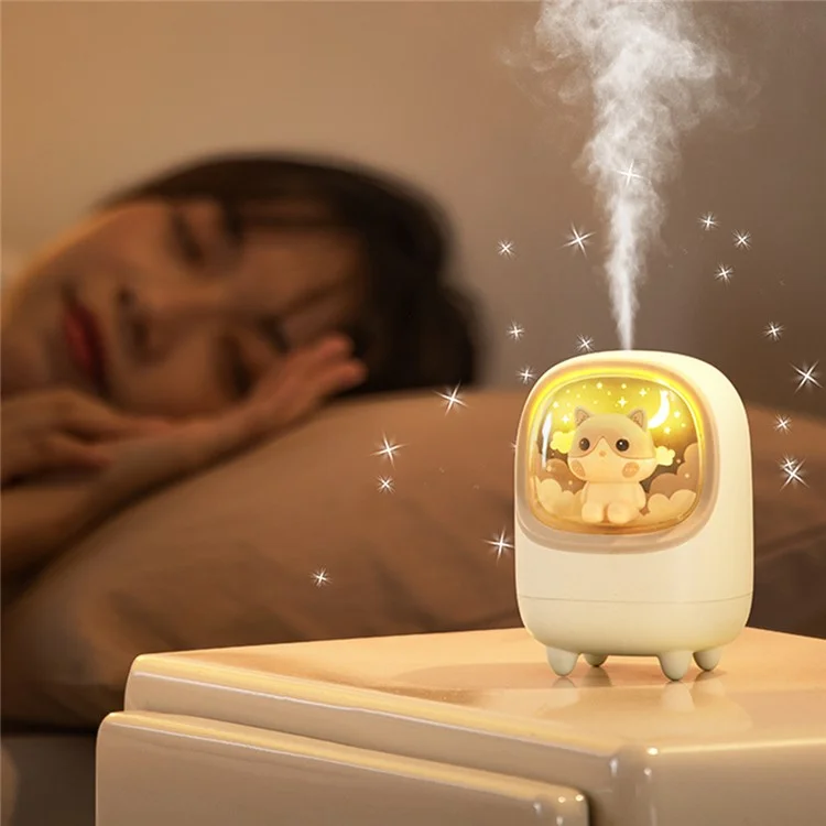 LOCOCK M23 250ML USB Recargable LED Luz Nocturna Silenciosa Humidificador de Niebla de Aire para el Hogar, Oficina - Verde