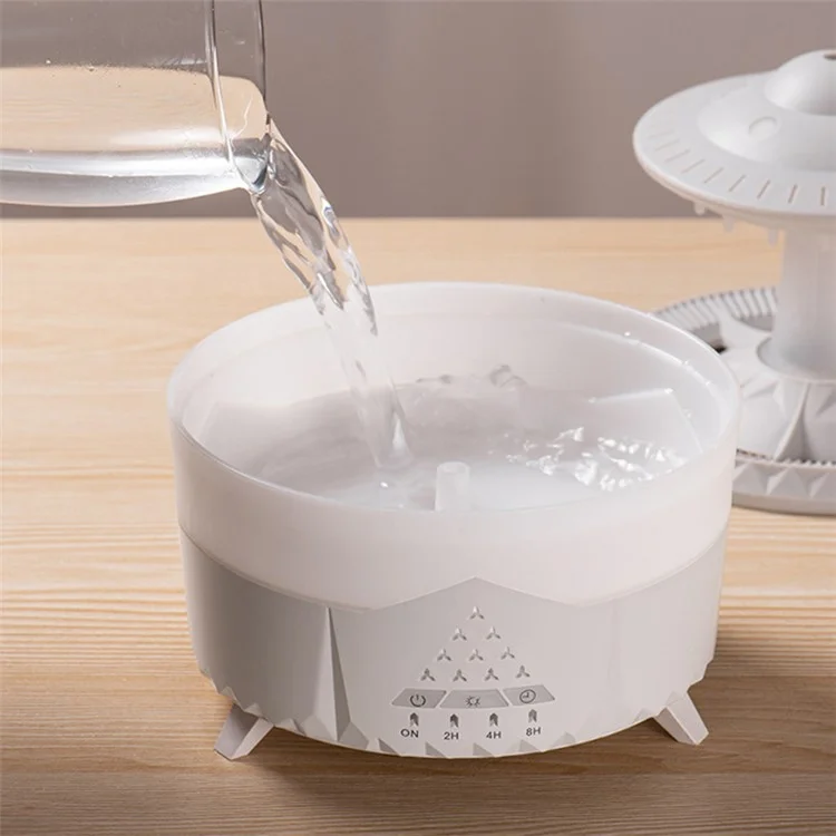 V56 UFO Shape LED Night Light Air Mist Humidifier Essential Oil Diffuser - Black