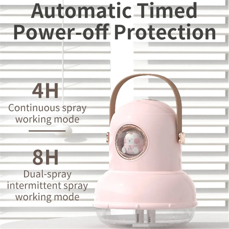 ICARER FAMILY IF-JS01 Cartoon Design Dual Spray Outlet Humidifier Rechargeable Desktop Mist Diffuser - Beige