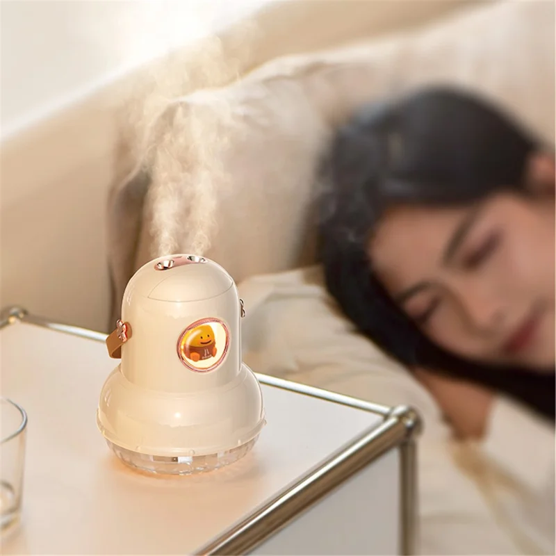 ICARER FAMILY IF-JS01 Cartoon Design Dual Spray Outlet Humidifier Rechargeable Desktop Mist Diffuser - Green