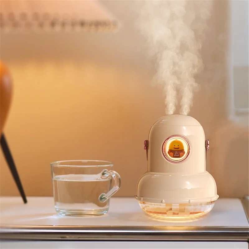 ICARER FAMILY IF-JS01 Cartoon Design Dual Spray Outlet Humidifier Rechargeable Desktop Mist Diffuser - Green