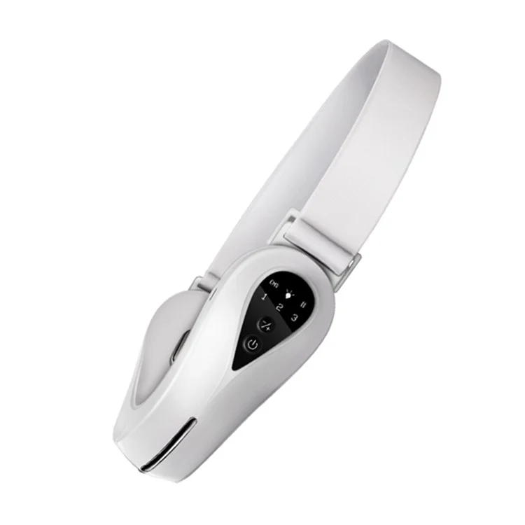 S121 Microcurrent EMS Face Slimming Instrument Facial Lifting Massage V-face Beauty Device - White