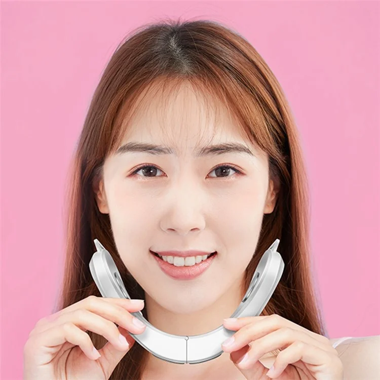 S121 Microcurrent EMS Face Slimming Instrument Facial Lifting Massage V-face Beauty Device - White