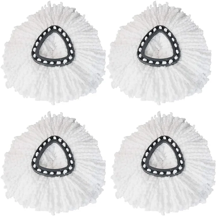 Per O-Cedar / Vileda 4Pcs Triangle Spin Mop Cloth Dry / Wet Dual Use Replacement Head