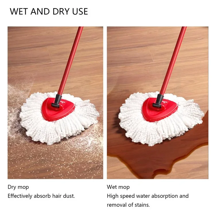 Per O-Cedar / Vileda 4Pcs Triangle Spin Mop Cloth Dry / Wet Dual Use Replacement Head