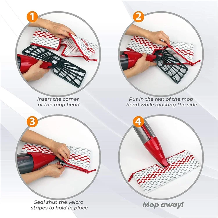 4pcs Microfiber Reutilisables Pads Remplace Spall Valle Refolls Pour O-cedar Promist MAX