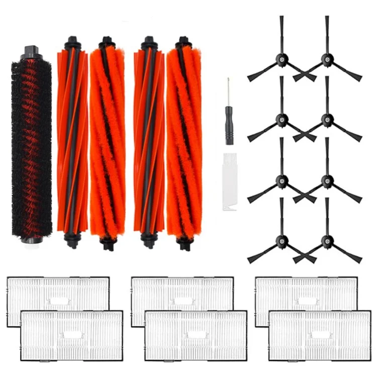 Ensemble de 19 pièces pour aspirateur Roborock S8 / S8+ / S8 Pro Ultra, brosse principale, outil de nettoyage, brosse latérale, filtre HEPA
