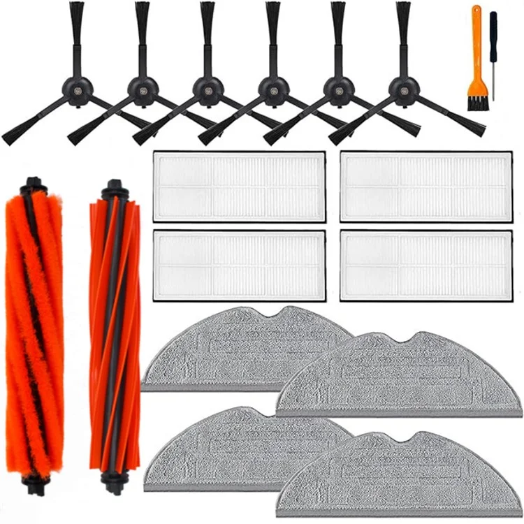 17 Pezzi / Set Per Roborock S8 / S8+ / S8 Pro Ultra Aspirapolvere Spazzola Principale Filtro HEPA Versione EU Kit Panno Lavapavimenti