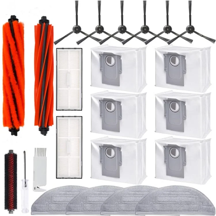 Set da 22 pezzi per aspirapolvere Roborock S8 Pro Ultra, kit con strumento di pulizia della spazzola, filtro HEPA e cacciavite
