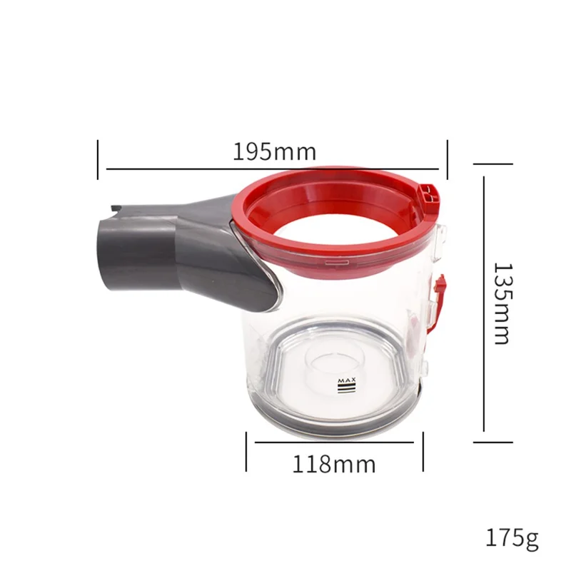 Para Dyson V8/V7 Aspiradora Reemplazo del contenedor de polvo Cubo de Polvo Transparente