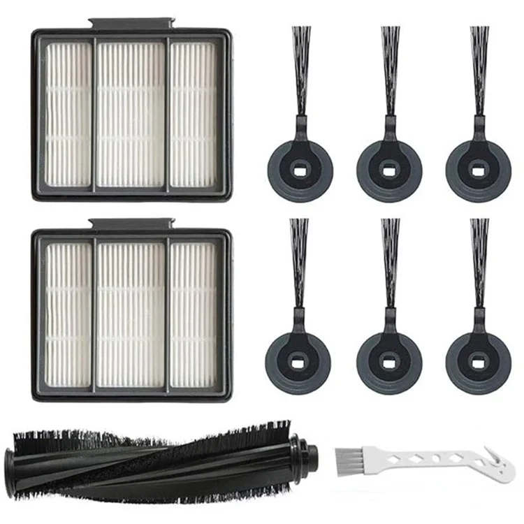 Pour le Requin Ion R85 / RV850 / S86 / S87 / Accessoires de Robots S88 Significations 6 Brosses Sirmes + 1 Brossion Principale + 2 Filtres + 1 Brosse de Nettoyage