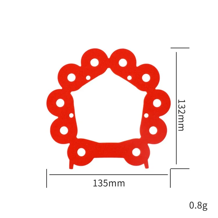 Parte de Substituição de Algodão de Isolamento de Som de Ciclone Para Dyson V7 V8 Vacuum Cleaner, Tamanho: L - Vermelho