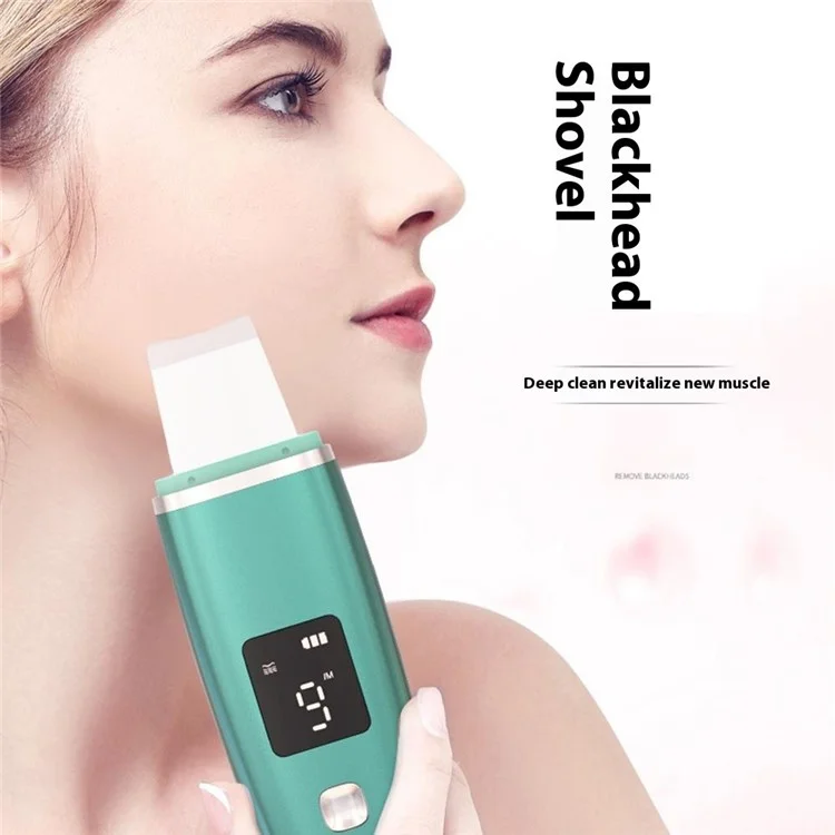 C1 Ultrasonic Shovel Household Blackhead Beauty Instrument Iontophoresis Pore Cleaning Instrument - Green